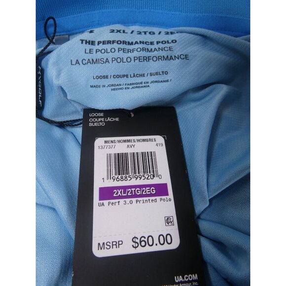 Under Armour Men's The Performance Polo Size 2XL/2TG/2EG - Picture 5 of 8